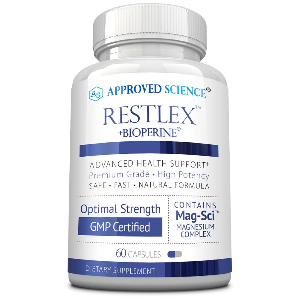 Approved Science Restlex bottle front view on white background for daily calm and wellness.