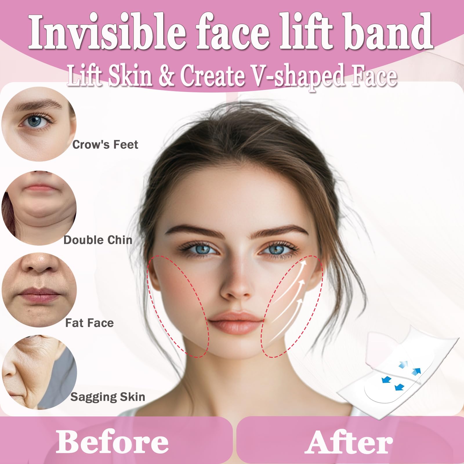 Apricot Face Lift Tape Collection with versatile invisible options for precise lifting