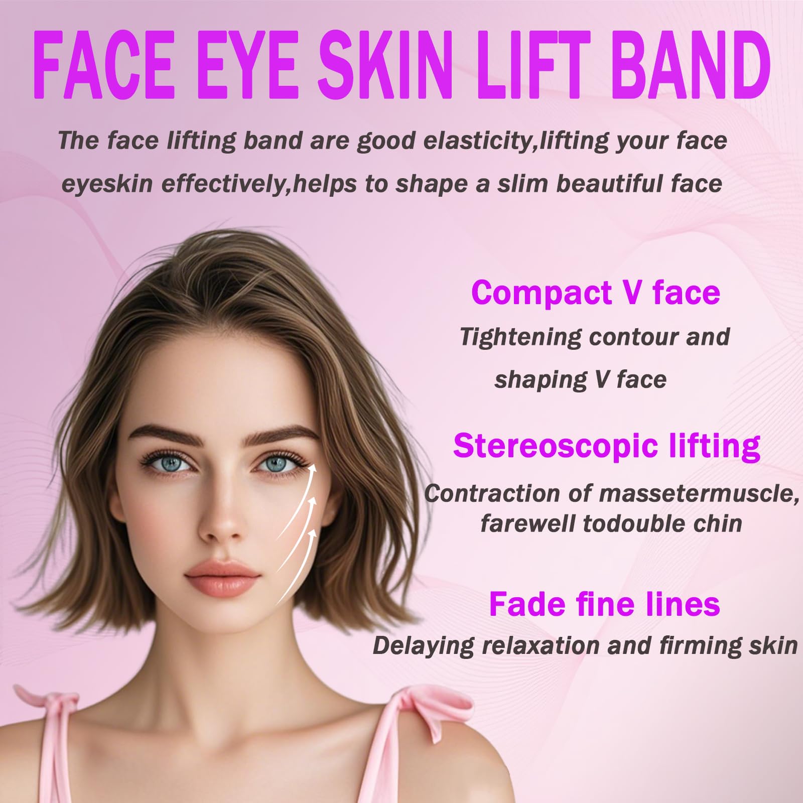 Apricot Face Lift Tape on face for subtle contour enhancement