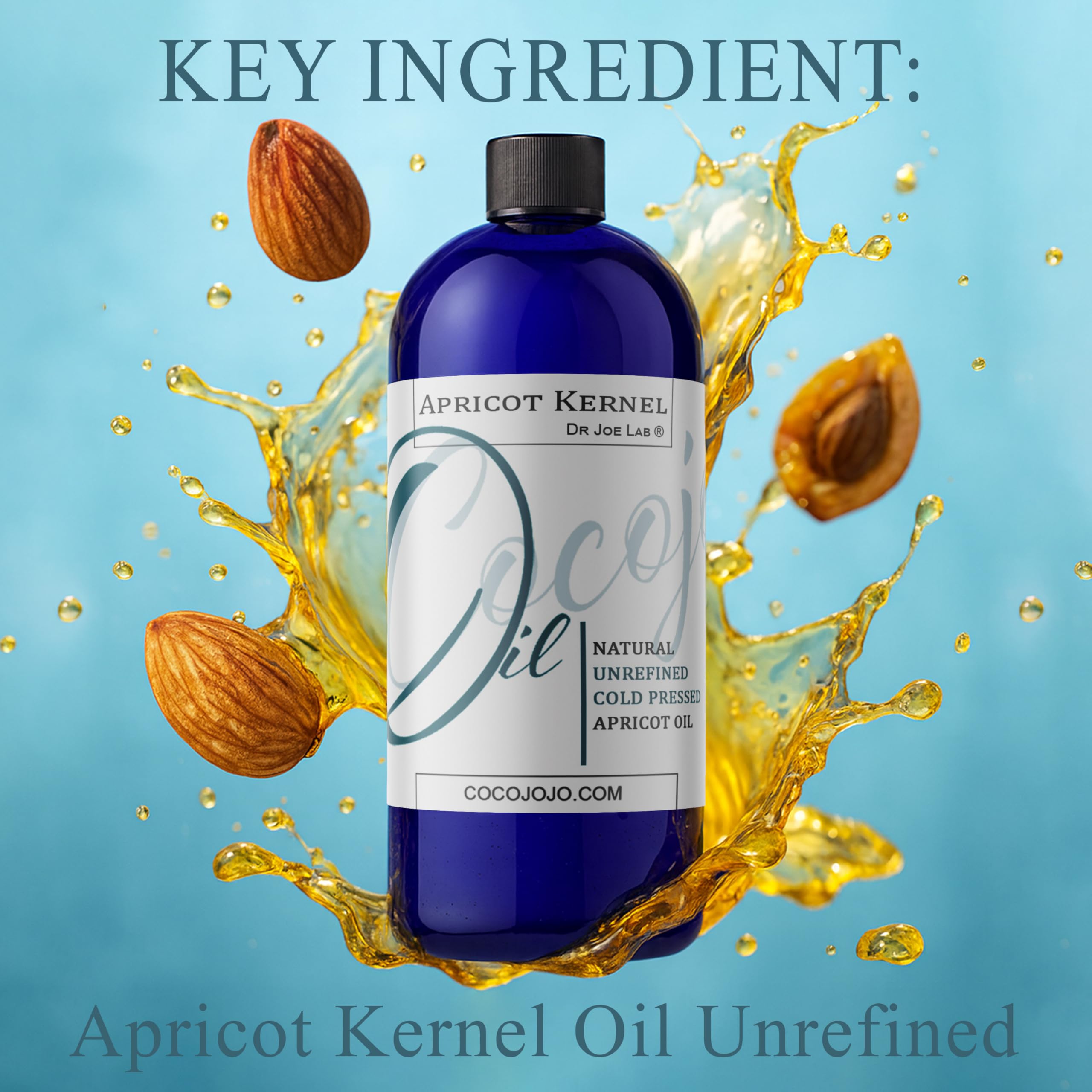 Apricot Kernel Oil 32 oz bottle close-up
