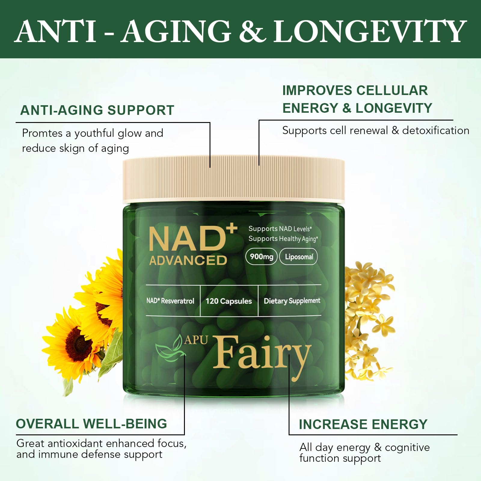 NAD+ supplement suitable for women and men