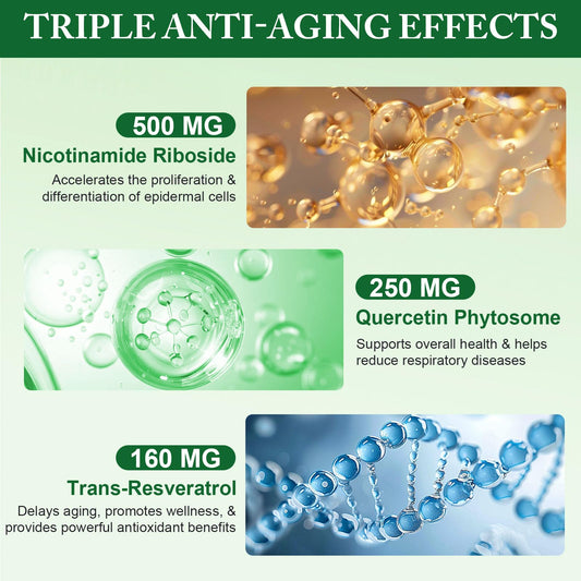Close-up of Liposomal NAD capsules