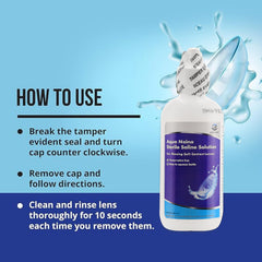 Outer carton showing Aqua Naina Plus Sterile Saline 12 x 1 fl oz bottles