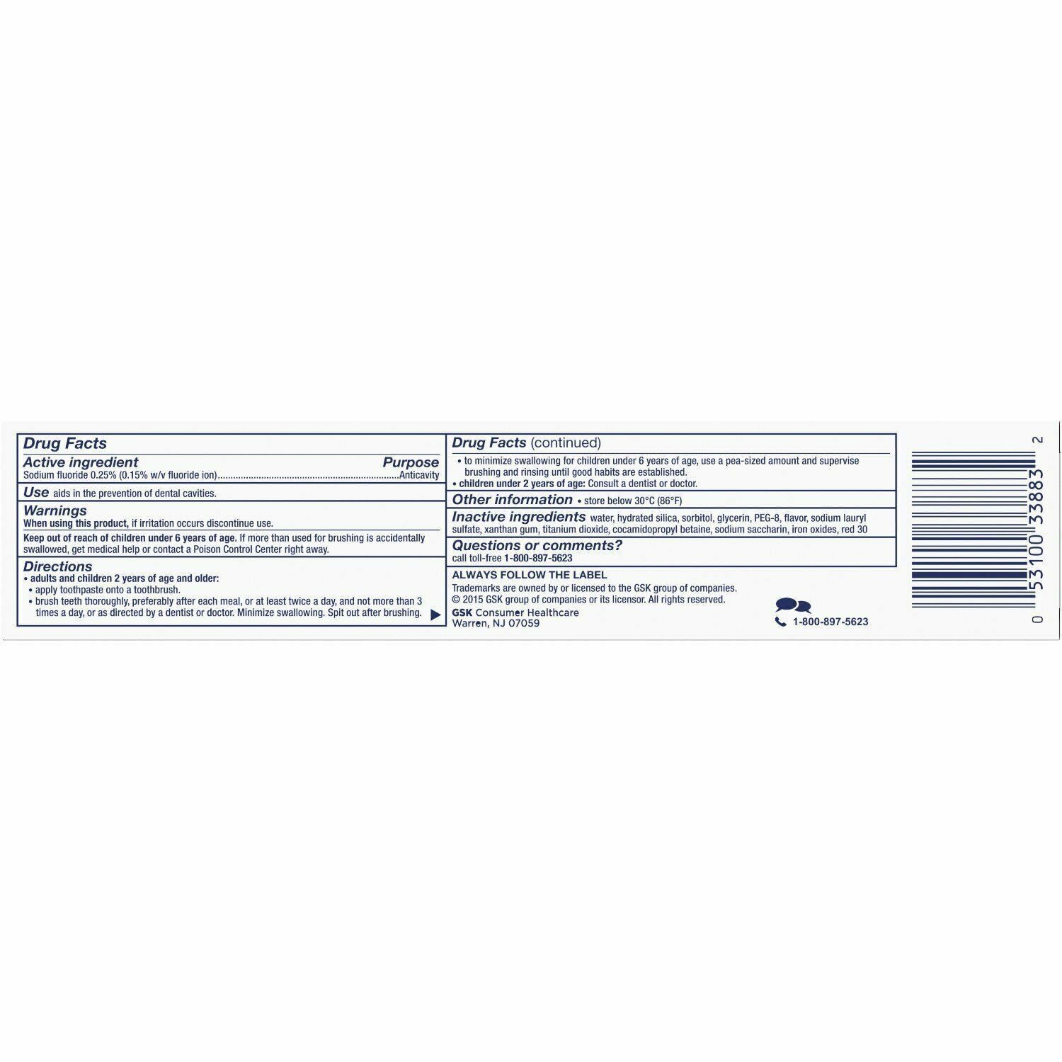 Six 5.6 oz Aquafresh Extreme Clean whitening toothpaste tubes in package