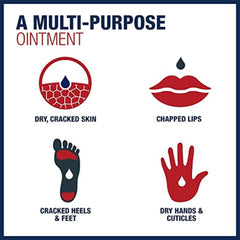 Sensitive skin icon beside Aquaphor bottle indicating gentle care