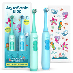 Two Aquasonic Kids Electric Toothbrushes in Aquarium Adventures theme