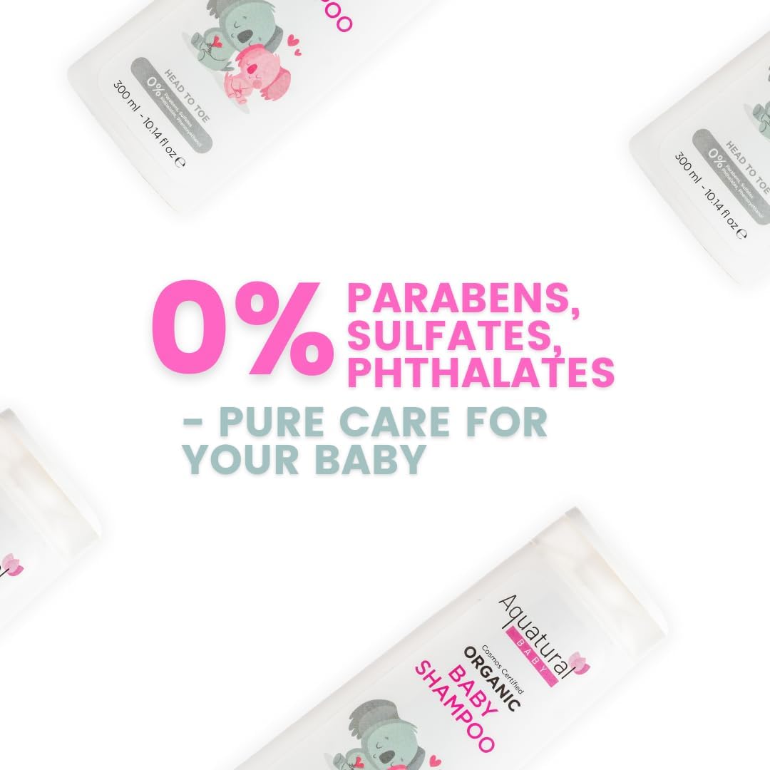 Gift-set concept featuring Aquatural baby shampoo for new parents.