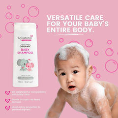 Newborn hair care with Aquatural for delicate tresses.