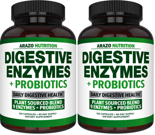 Bottle of Arazo Nutrition Digestive Enzymes with Probiotics