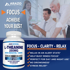 Supplement facts and ingredients for Arazo Nutrition L-Theanine product