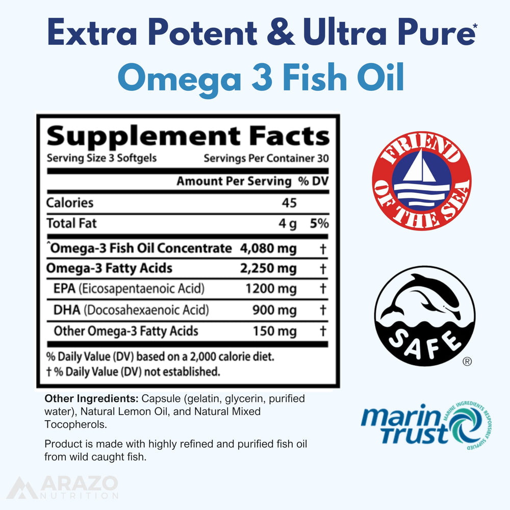 Close-up of burpless lemon-flavored omega-3 softgels
