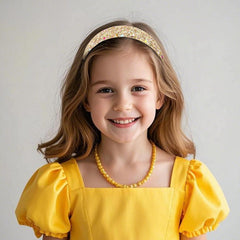 ARBEYOOU glitter gold headband adds glamorous shine for celebrations