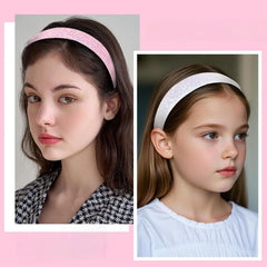 ARBEYOOU white sparkly headband complements outfits with subtle shimmer