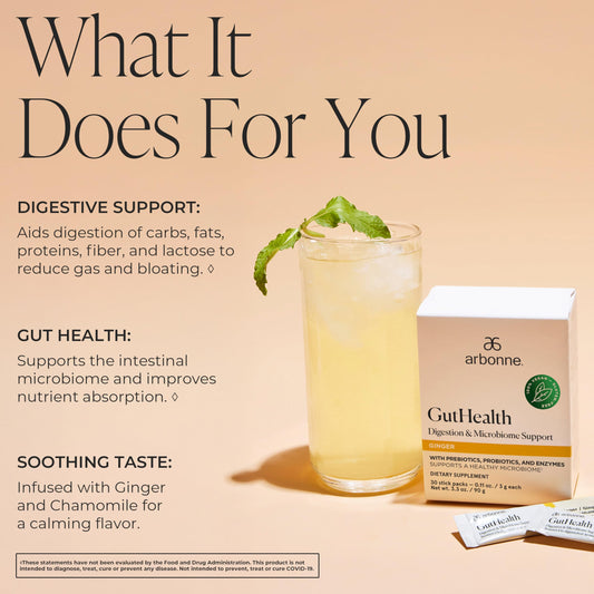 Probiotic and prebiotic drink mix dissolving in water