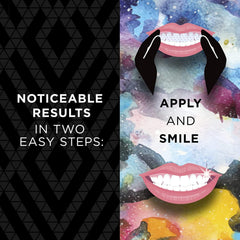 Upper and lower ARC whitening strips applied