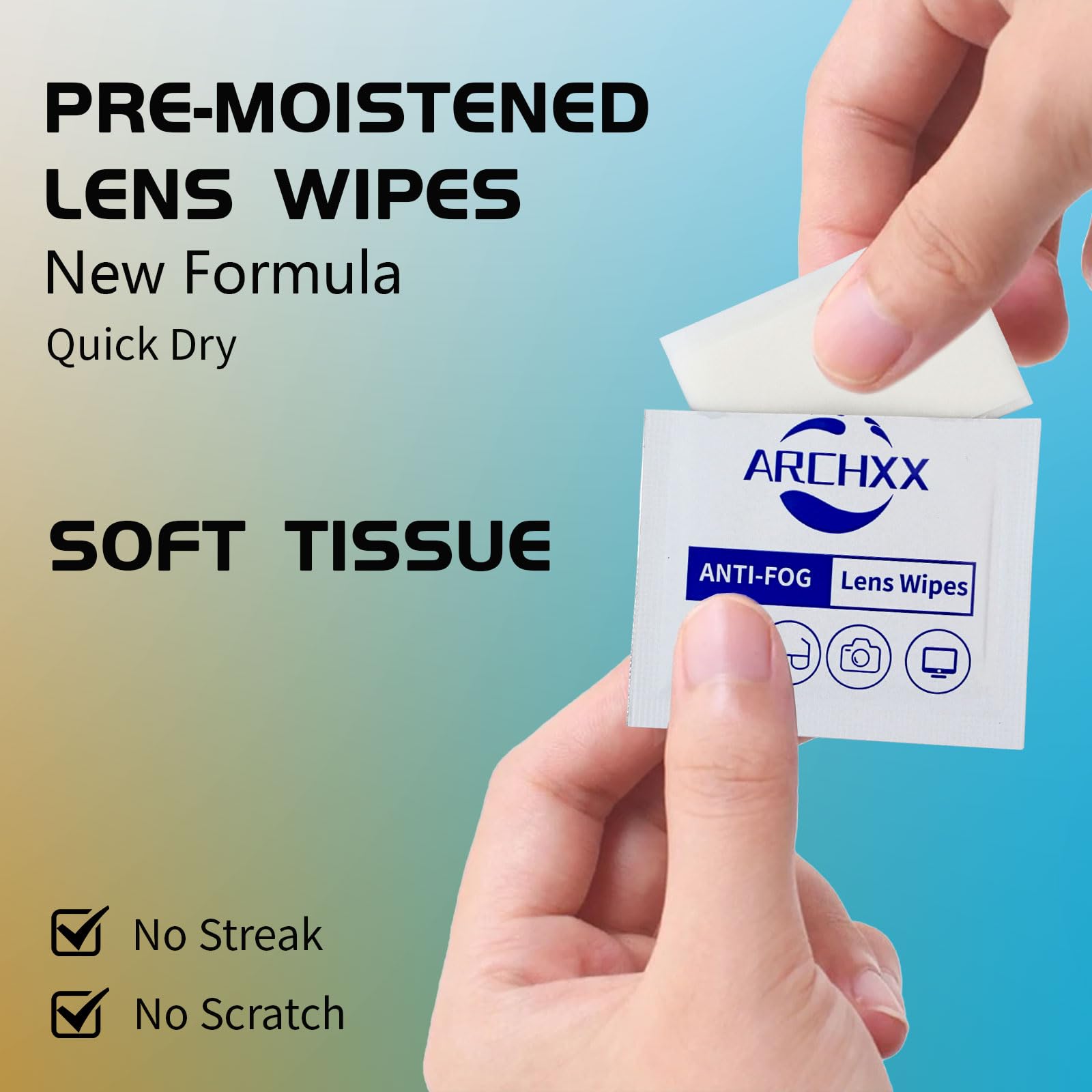 ARCHXX travel dispenser box with individually wrapped wipes