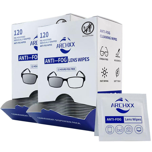 ARCHXX Anti Fog Wipes packaging showing 240 count