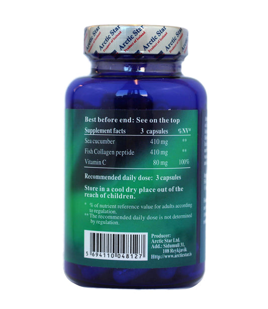 Hydrolyzed marine collagen capsules from wild Atlantic cod