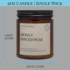 Natural cotton wick coated in beeswax for Arctic Wicks candle