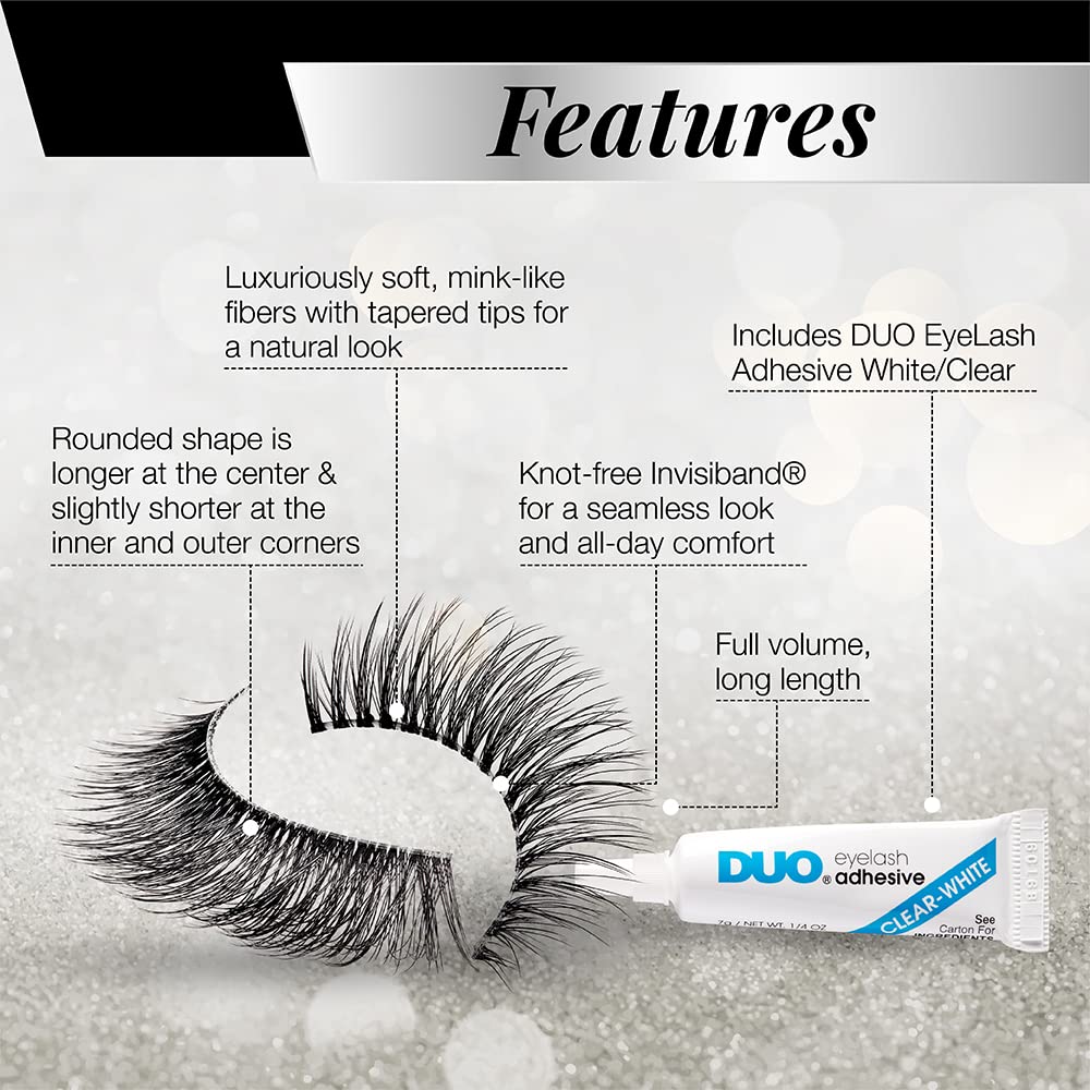 Ardell 863 lashes worn on eye for a natural, soft volume look