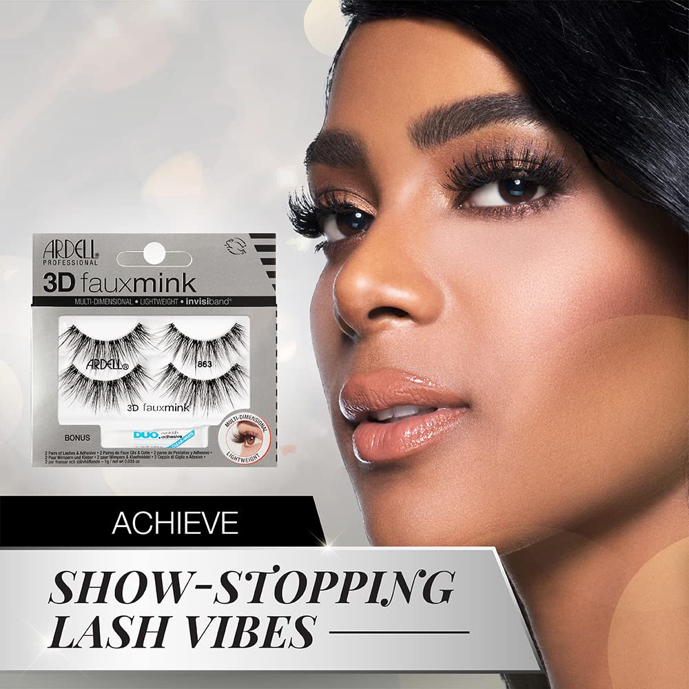 Ardell 863 lashes texture close-up showing short and long fibers