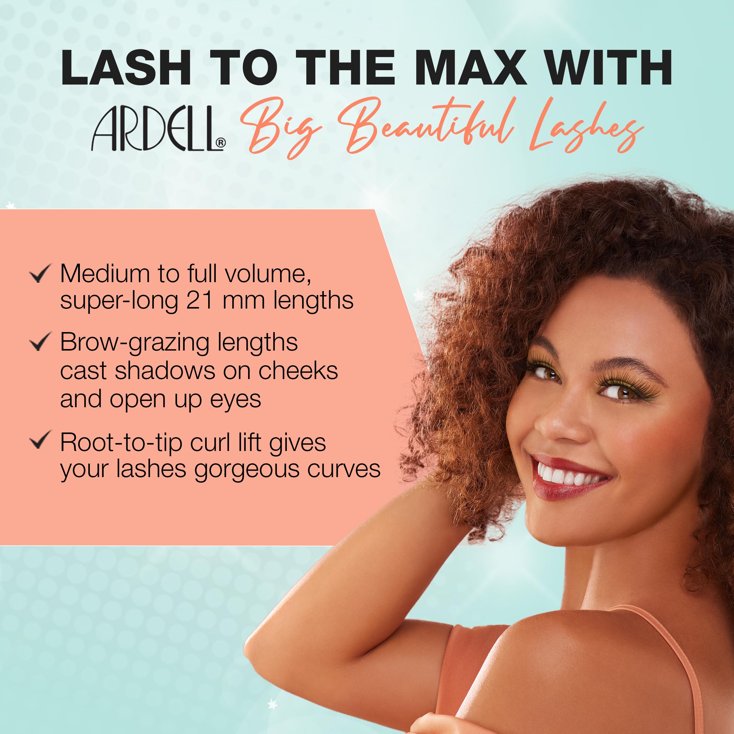Ardell BBL gift set featuring wispy lashes closeup for the lashes