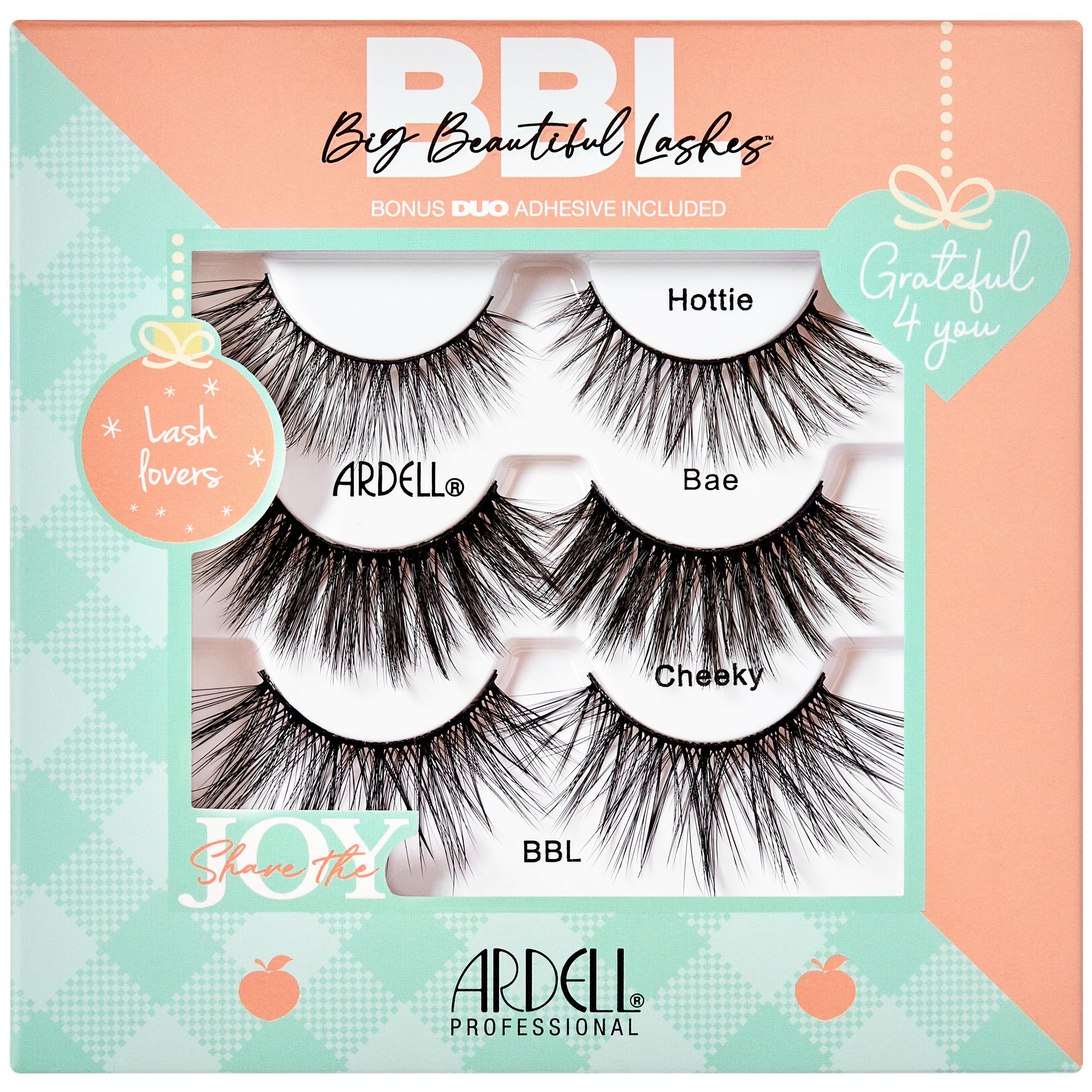 Ardell BBL gift set lashes closeup with wispy volume for seamless day-to-night looks