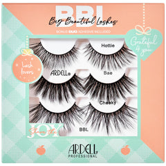 Ardell BBL gift set lashes closeup with wispy volume for seamless day-to-night looks