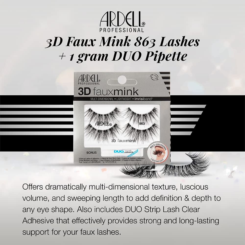 Ardell Duo Pipette clear adhesive for smooth, quick-drying lash application