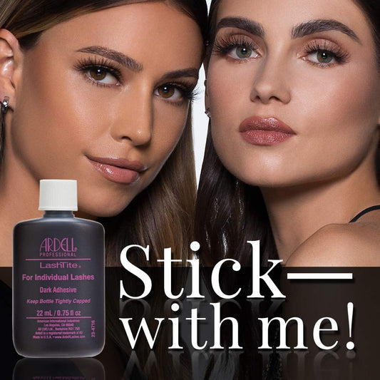 Ardell LashTite adhesive applied on eye for seamless, long-lasting lashes.