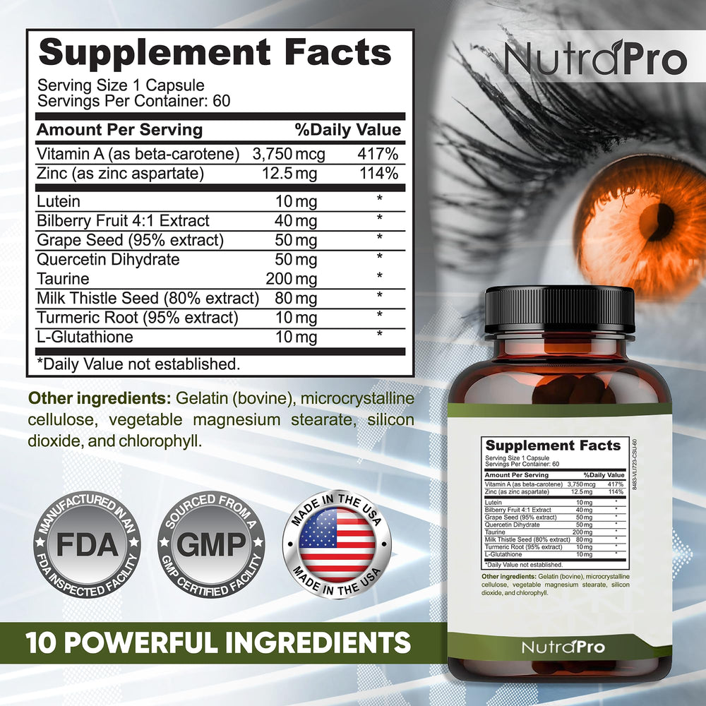 AREDS2 eye support formula in vitamin supplement