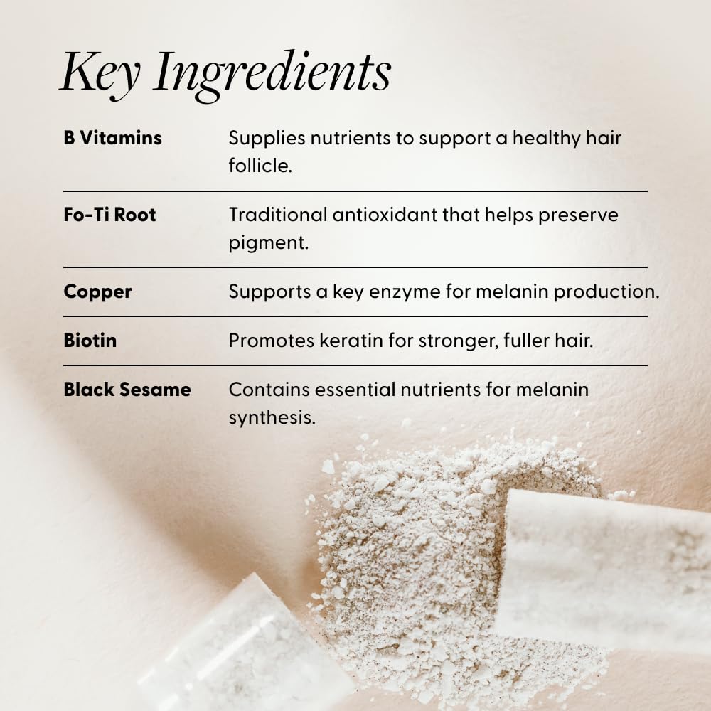 Arey Not Today supplement ingredients: Biotin, Vitamin D, Iron, B-vitamins, Fo-ti