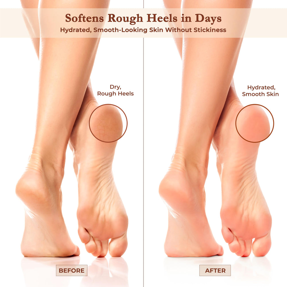 Close-up of Argaviva tube highlighting argan oil for soothing feet.