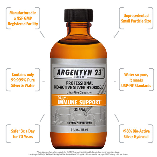 Argentyn 23 Professional Immune Support bottle side view