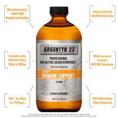 Close-up of Argentyn 23 Bio-Active Silver Hydrosol bottle