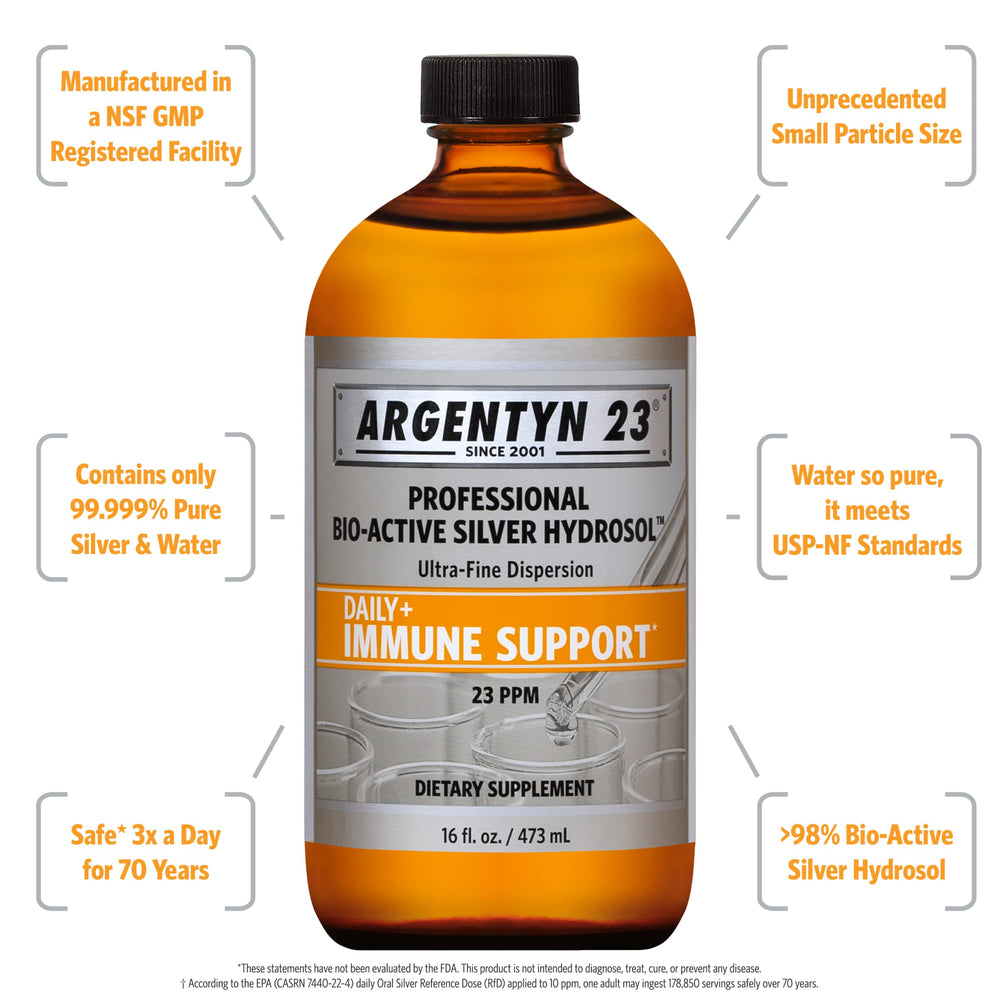 Argentyn 23 Professional Immune Support bottle – side view