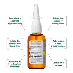 Argentyn 23 Sinus Relief product label showing 23 ppm silver