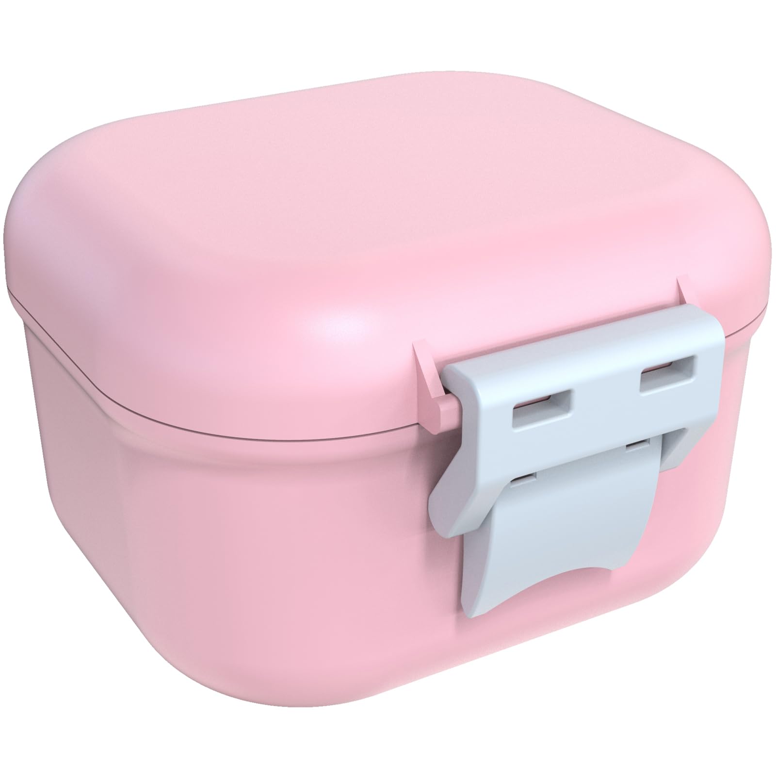 Denture bath box with strainer for soaking dentures