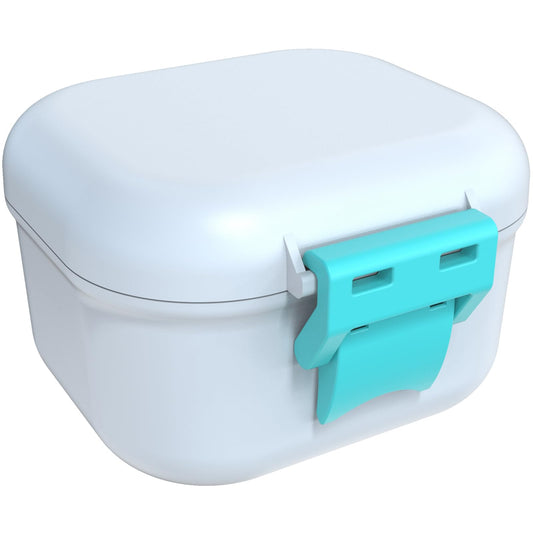Close-up of leak-proof hinges and silicone gasket on denture bath cup