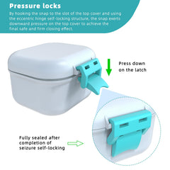 Durable 3mm shell and metal hinge shaft of ARGOMAX denture bath box