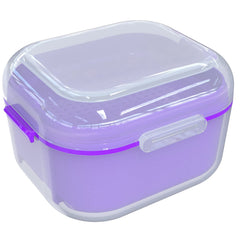ARGOMAX Denture Case with Hingeless Lid and Built-In Strainer