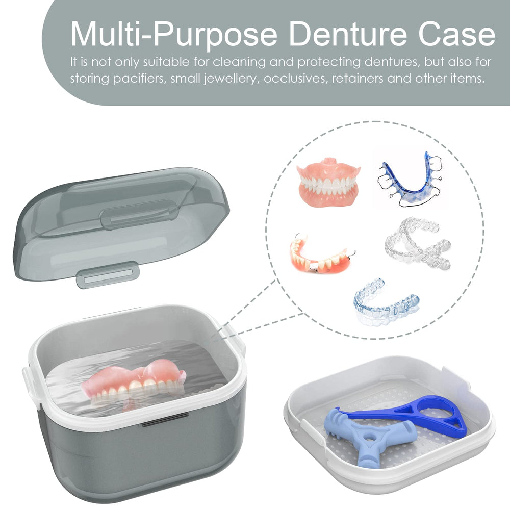 Denture cup is dishwasher and hot water safe