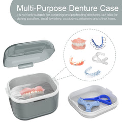 Denture cup is dishwasher and hot water safe