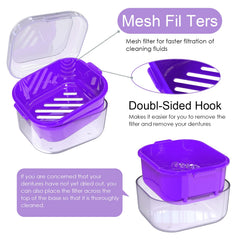 Multi-Purpose Denture Case for Dentures, Pacifiers, Jewelry