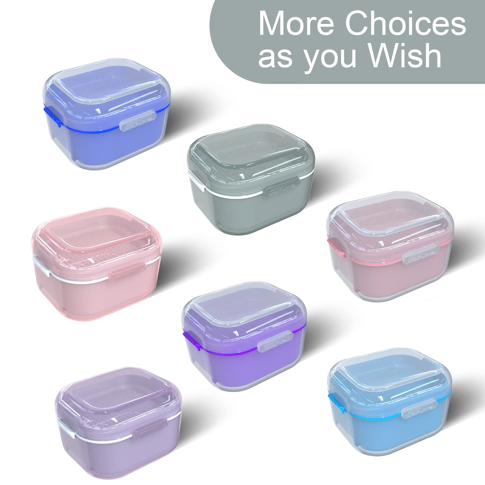 Portable ARGOMAX denture case suitable for home, office and car