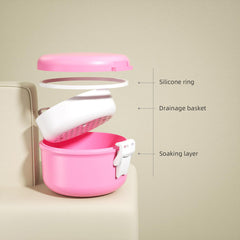 Durable hinges and closed case of ARGOMAX denture container