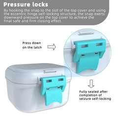 Upper storage compartment for pills and small items