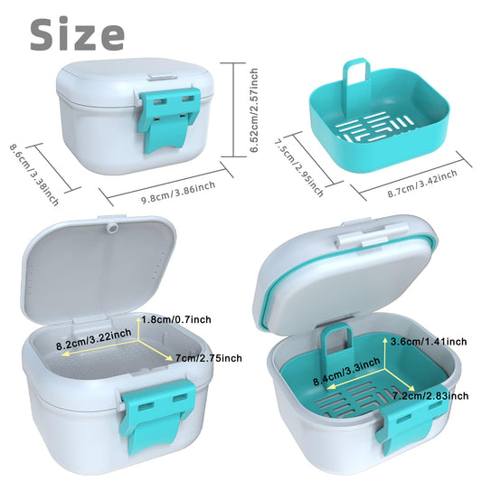 Close-up of lid hinges and silicone seal on ARGOMAX denture bath cup
