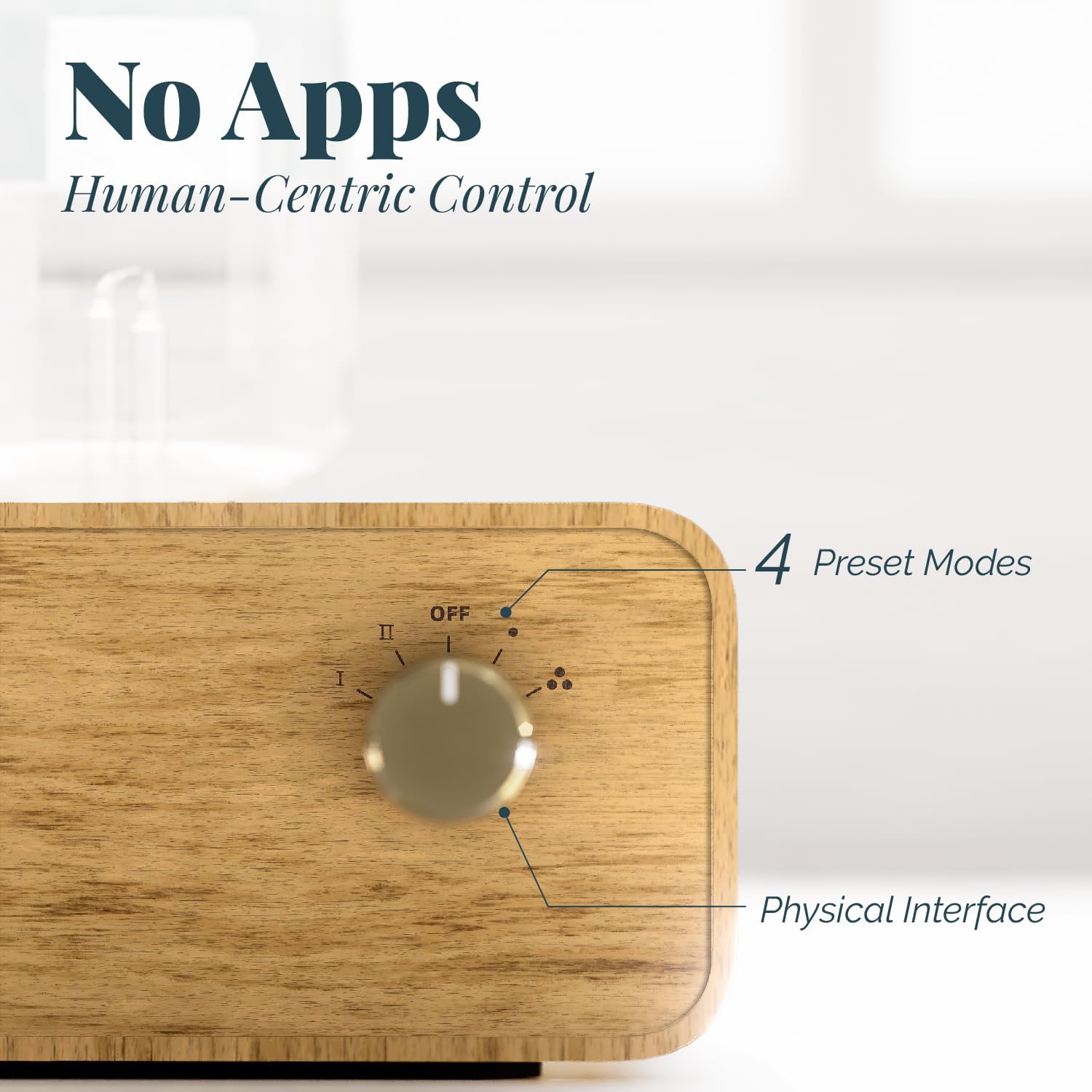 Four mist level dial on Aria diffuser