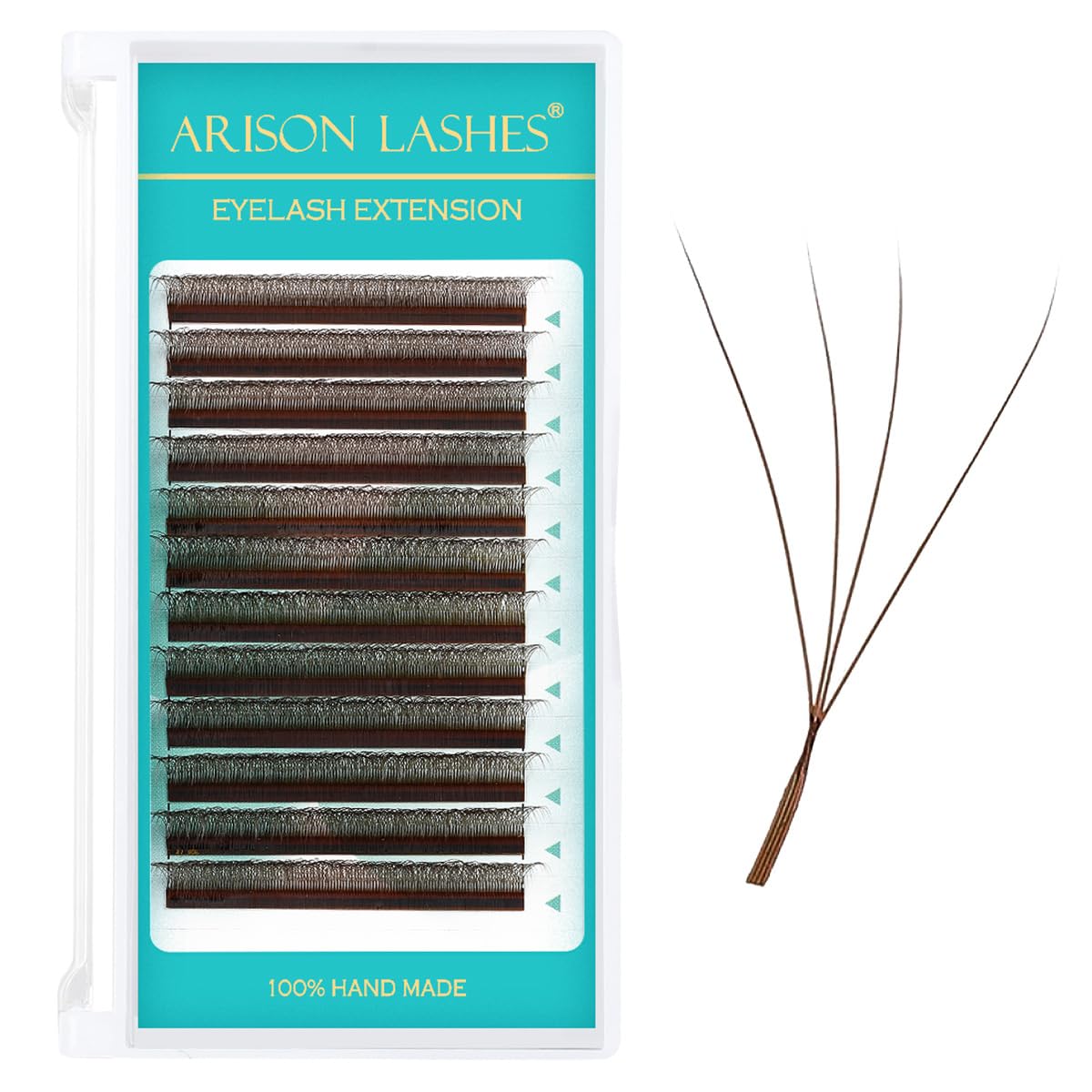 ARISON LASHES 4D W fans close-up showing quick fan formation